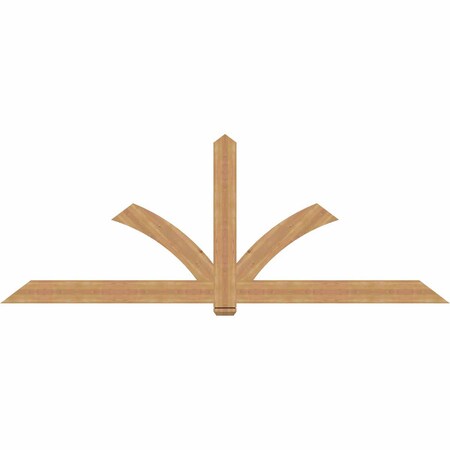 Ekena Millwork Redmond Smooth Timber Gable Bracket, Western Red Cedar, 108"W x 40"H x 1 1/2"D x 5 1/2"F, 9/12 Pitch GBW108X40X0206RED00SWR